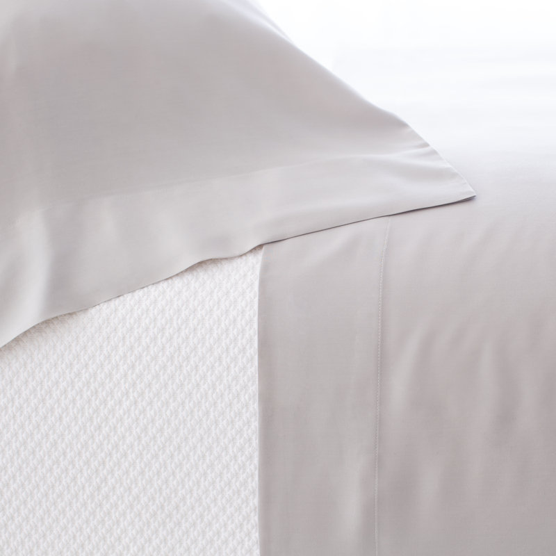 Silken Solid Pillowcases (Pair), King Pillowcases, Gray