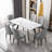 Rectangle Faux Marble Dining Table-80691185-84424028