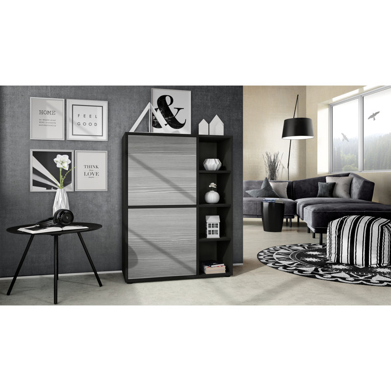 Mccafferty 79cm Sideboard, Black Matt/Avola Anthracite