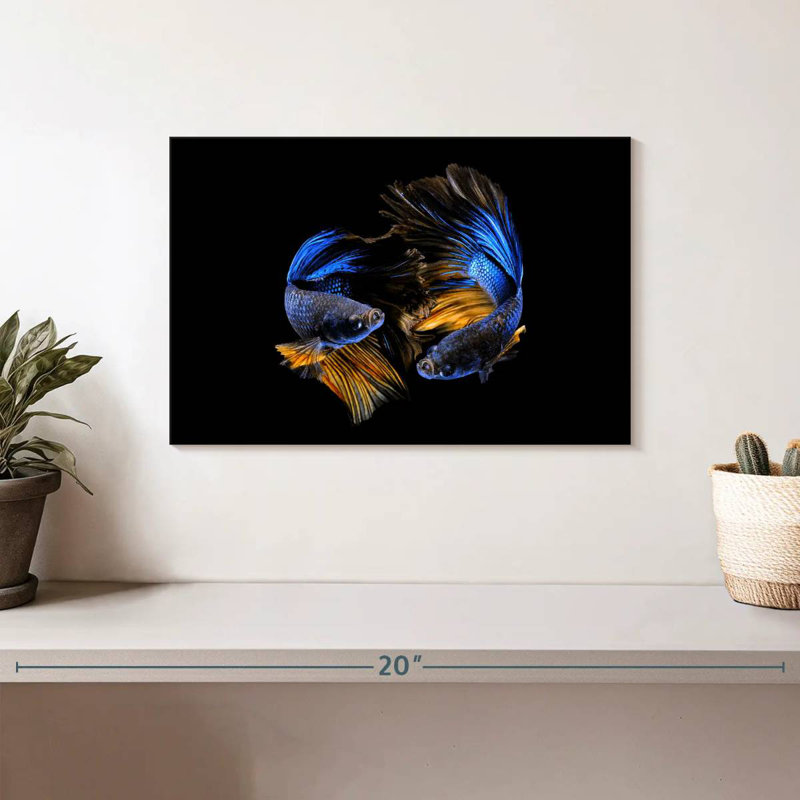 Brampt Neon Betta Fish, 8" H x 12" W