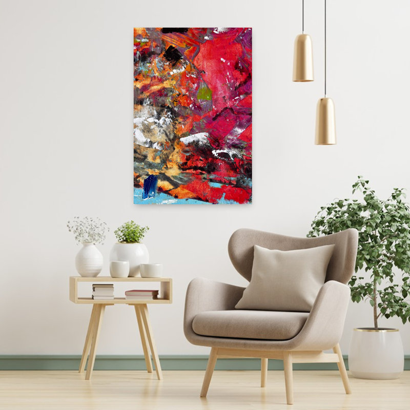 Art contemporain, art contemporain abstrait, H 36 po x l 24 po