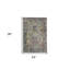 Tapis gris tissé à la machine 2 pi x 3 pi
