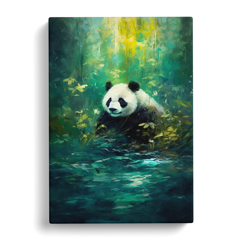 Panda Impressionism No.2 - No Frame Print, 60cm H x 40cm W x 3cm D