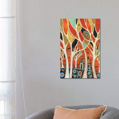 White Trees I 1 Piece Wrapped Canvas Wall Art