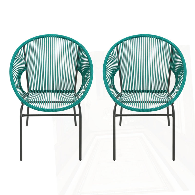 Chaise d'extérieur en osier, Sarcelle