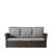 67.7" All-Weather Wicker 3-Seat Patio Sofa With Thick Gray Cushions -1462381682