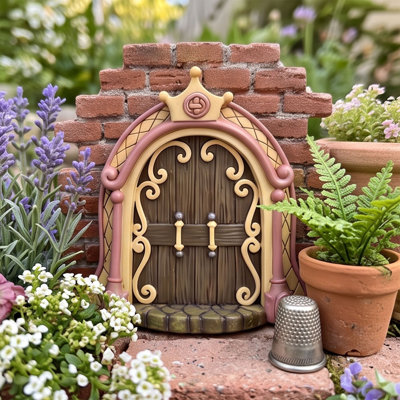 Décor de jardin miniature en verre de mer 2D, inspiré des contes de fées, pour tronc d'arbre, mur ou terrasse. Parfait pour les loisirs créatifs. Parfait pour décorer une porte, un jardin ou une terrasse.
