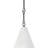 1 - Light Matte White Plaster/Antiqued Iron Single Pendant-1745417188