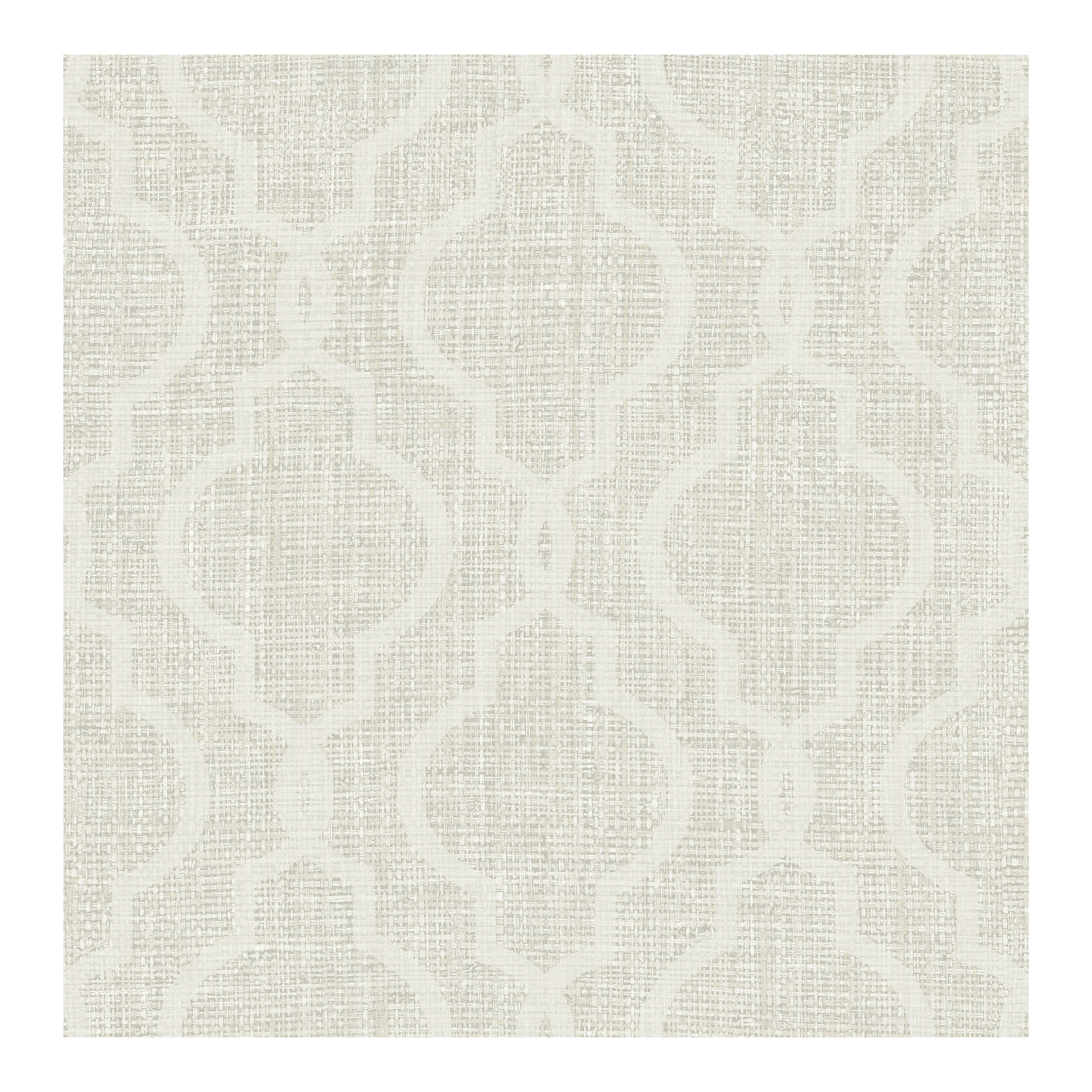 Paonia Geometric Wallpaper, Paper, White