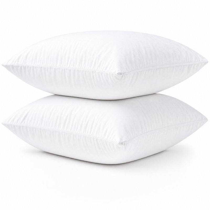 Protège-oreillers imperméables avec fermeture à glissière cachée, paquet de 2 housses de coussin, taies d'oreiller de qualité supérieure, souples et respirantes