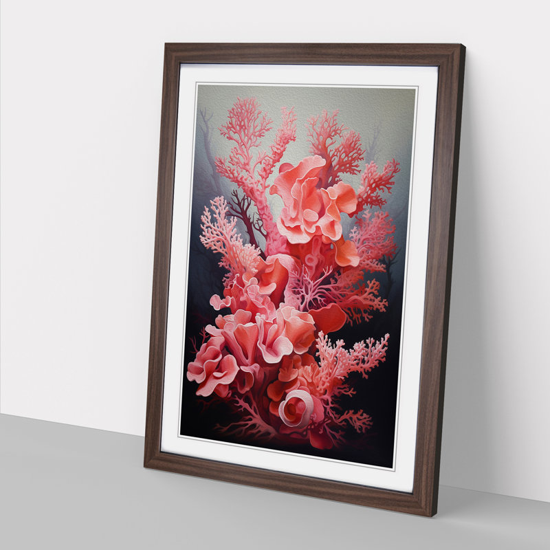 Single Picture Frame Print on Wood, Walnut Framed, 64cm H x 46cm W