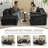 Boneless L-Shaped Deep Seat Modular Sectional Sofa, Corduroy Upholstered Cloud Boneless Couches With Side Pockets-1133178017