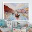 «Venice Canal pendant l'été», reproduction sur toile flottante