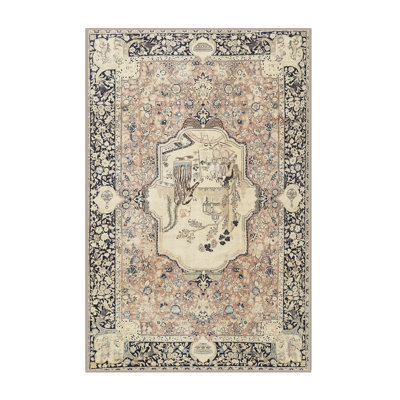 Tapis traditionnel rouge / brun / noir