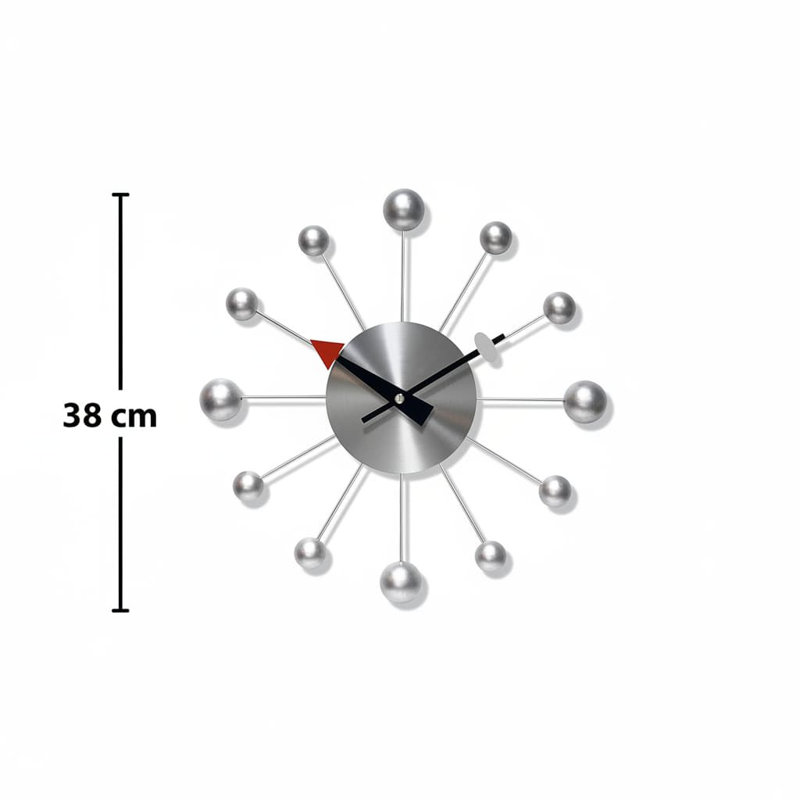Metal Wall Clock, Silver