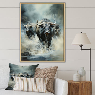 Kemaria, Afrique, Buffalo Migre II, reproduction sur toile