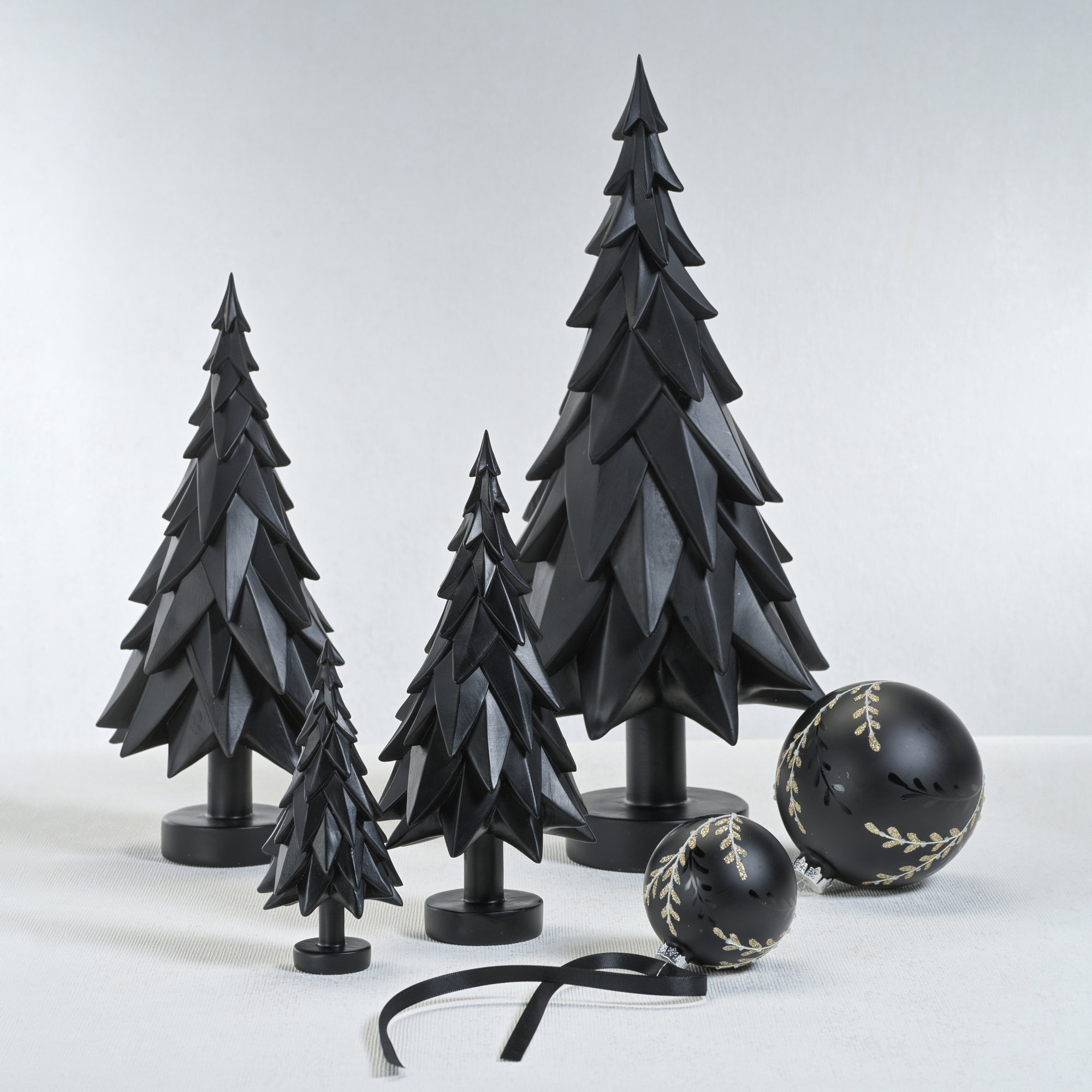 Decorative Tabletop Spruce Tree, White, 13.75" H x 6.25" W x 6.25" D