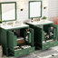 Meuble-lavabo double 60 po - Armoire pratique avec lavabos de rangement pour la décoration-1020861040
