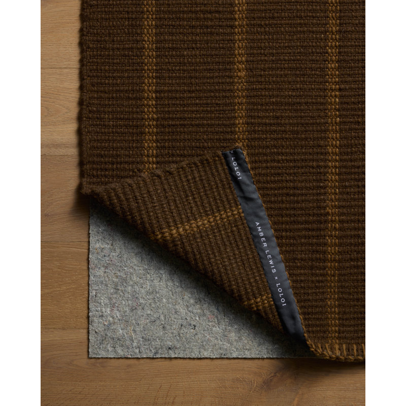 Amber Lewis x Loloi Harlan Espresso / Toffee Area Rug, Rectangle 5'6" x 8'6"