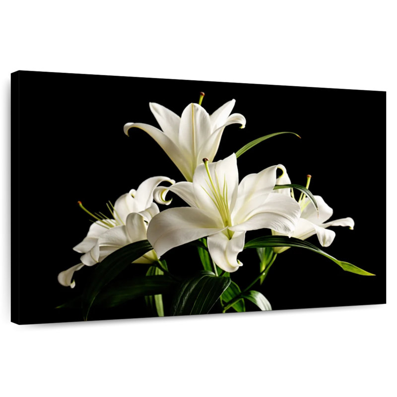 Fleurs de lys blanc Harnek, H 8 po x l 12 po