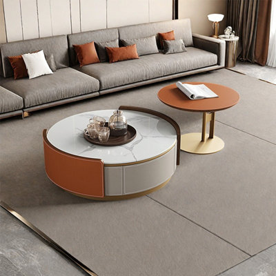 Light luxury round rock table
