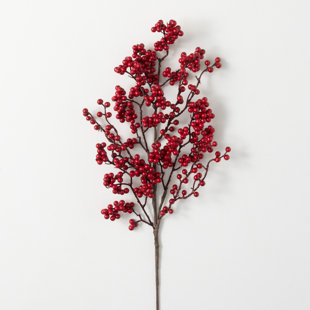 1Piece Artificial White Berry Stems, 27.5 Inch Burgundy Red Berry Picks  Holly Berries Branches for Christmas Tree Decorations for Crafts, Wedding