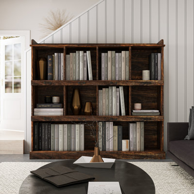 Bibliothèque à 10 tablettes. Rangement avec style. Panneau de particules de 15 mm et panneau de 3 mm Conception. 54,13 "X 11,64" 48,23 Bibliothèque -, pour livres, reliures, photos, objets de collection. Fabrication. Entretien facile.
