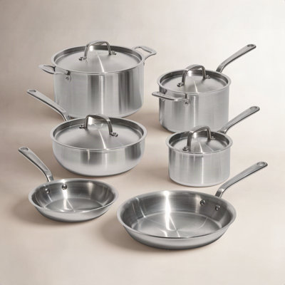 10-Piece Stainless Clad Cookware Set