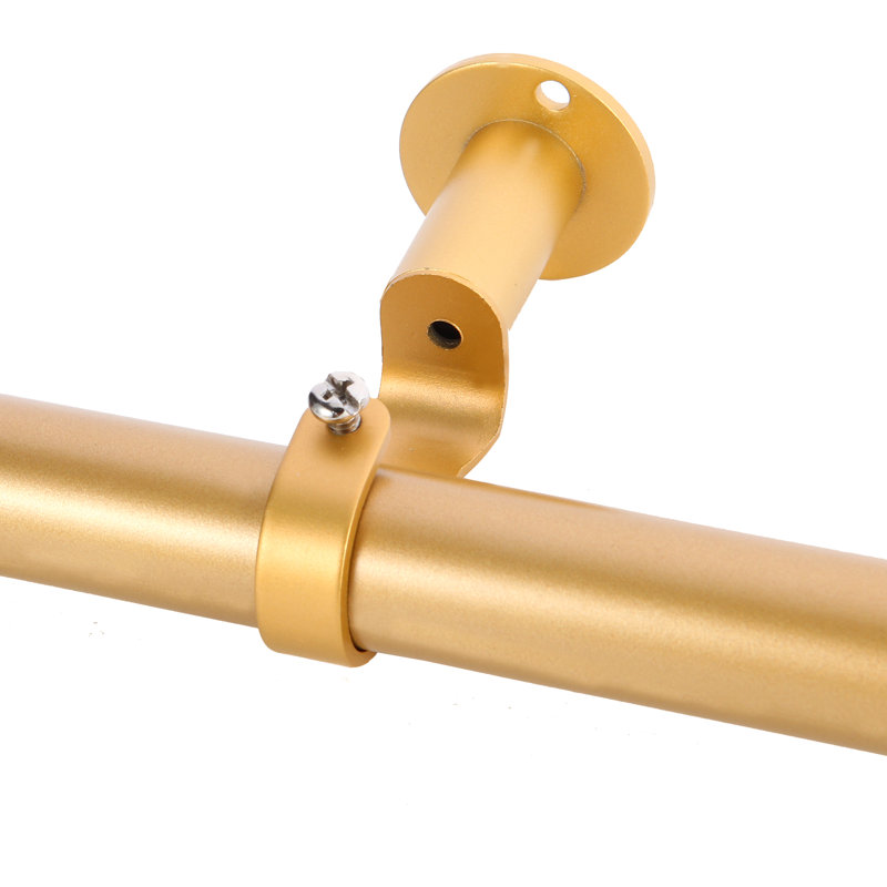Tringle à rideaux simple réglable Caroleena, 48" - 84", Or
