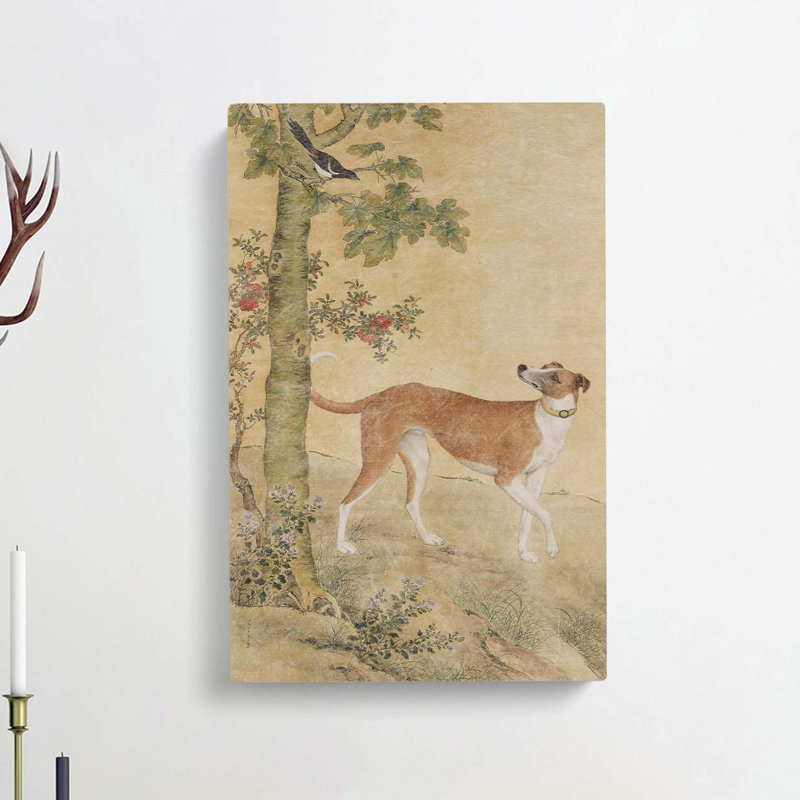 Bird & Dog by Lang Shining - Wrapped Canvas, 50cm H x 35cm W x 3cm D