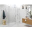 Cabine de douche murale à charnière en verre à 90 degrés sans cadre 60 po x 38 po x 78 po Illume-91036500