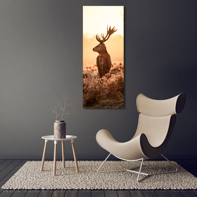 Deer Sunrise - Wrapped Canvas Print