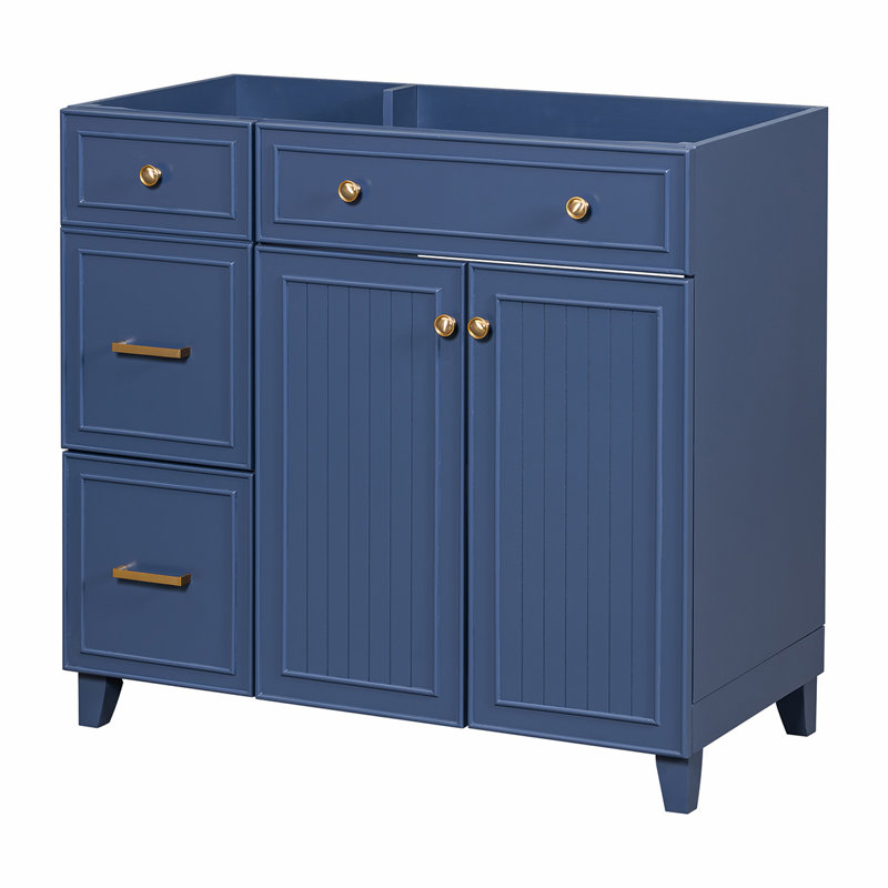 Base de meuble-lavabo simple 35,43 po seulement, Bleu