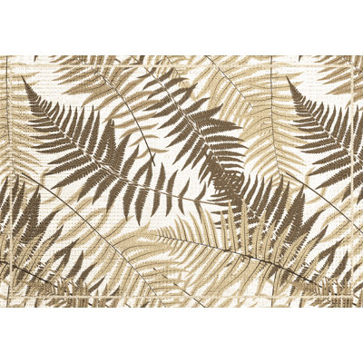 Gwennan Rectangle Floral Vinyl Area Rug
