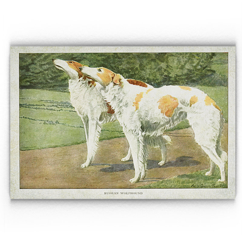 « canined assiette v », impression, H 18 po x l 27 po x P 1,5 po, Pas de tapis, Toile tendue