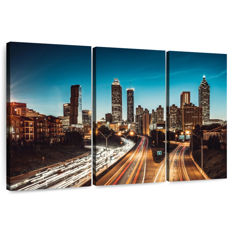 Rorry Atlanta Twilight Traffic, 42" H x 65" W
