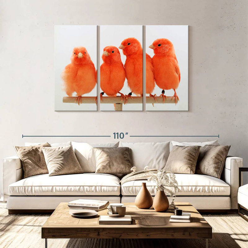 Brampt Red Canaries, 48" H x 74" W