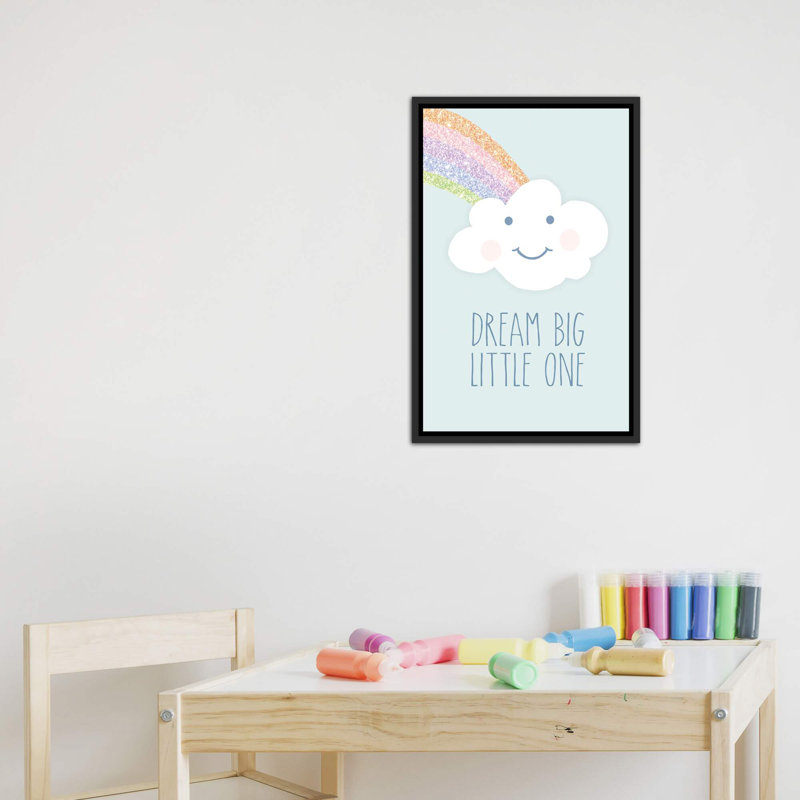 Art de rêve big little, H 40 po x l 26 po x P 1,5 po, Toile avec cadre noir