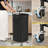 Laundry Hamper With Wheels,Round Iron Laundry Cart With Steel Frame And Handle,Rolling Laundry Basket With Removable Bag,(Black/110L)-893756158