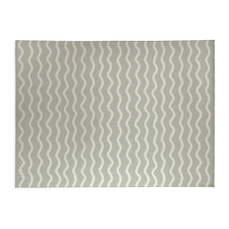 Wiggle Row Lightweight Non-Slip Kitchen Mat, Light Green, Rectangle 3' x 5'