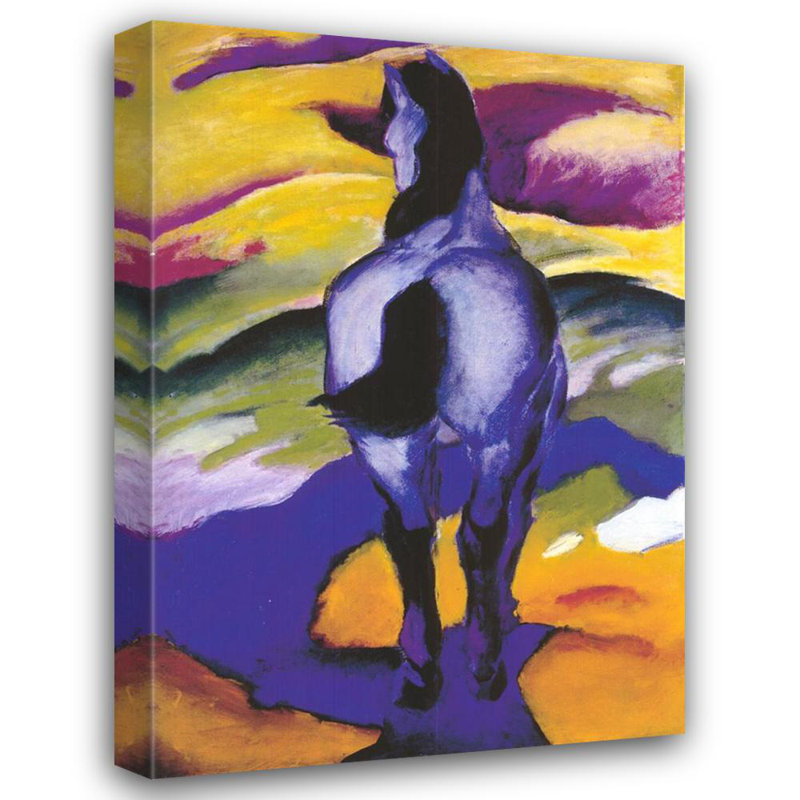 Cheval bleu, H 24 po x l 17 po
