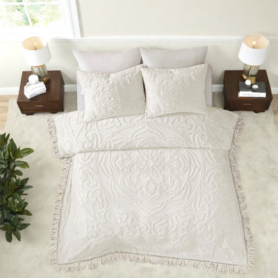 Ensembles de literie en coton touffeté très grand californien, frange boho pour la maison