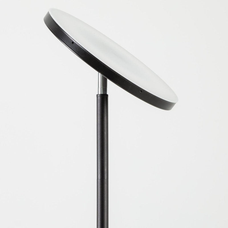 Johntay 69'' LED Dimmable Torchiere Corner Floor Lamp with Remote, Black