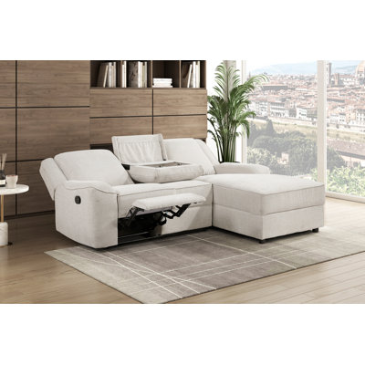 Canapé modulaire inclinable 2 pièces avec méridienne droite Luxury Comfort
