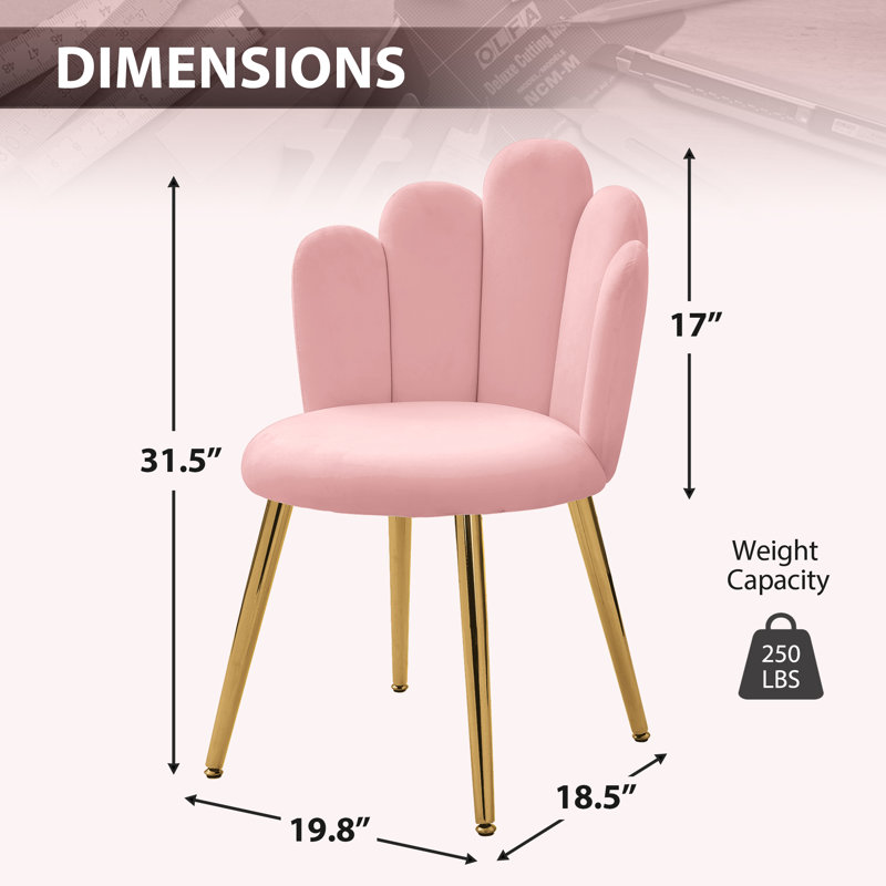 Fauteuil de maquillage Latara, Rose