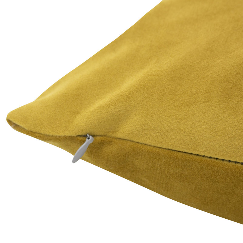 Housse et insert de coussin carré Frol Franklin Blush Luxury, Jaune, Polyester/ Bourre en polyester