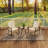 3 Pcs Outdoor Patio  Rocking Rattan Conversation Set Wicker Patio Furniture With Thick Cushions Rocker Chair And 2-Tier Coffee Table For Garden, Porch, Backyard