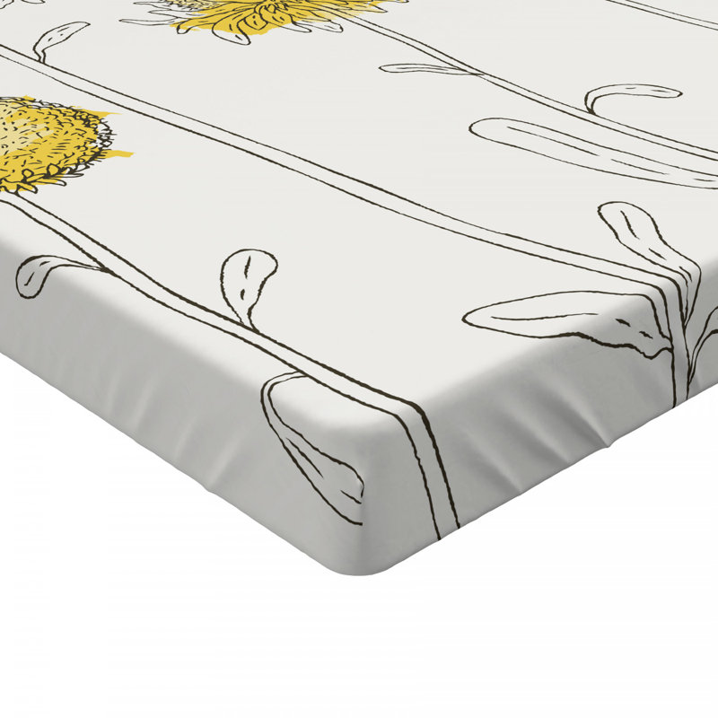 Microfiber Floral Fitted Sheet, Twin Fitted Sheet