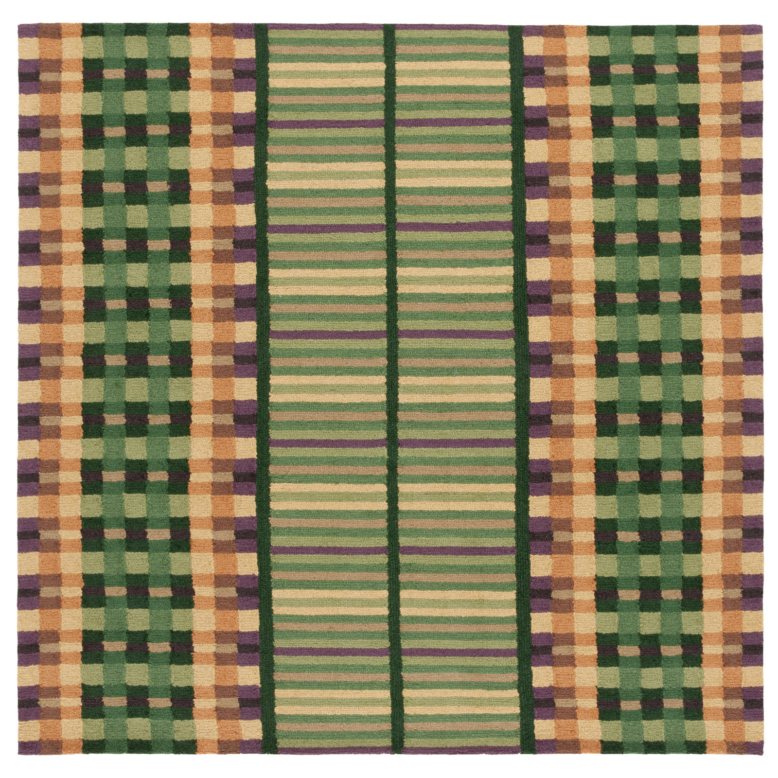 Karson Hand-Tufted Geometric Rug, Square 6'