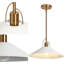 Luminaire suspendu pour îlot de cuisine, luminaires suspendus en métal doré et blanc de 14 pouces, luminaire suspendu de cuisine moderne sur îlot